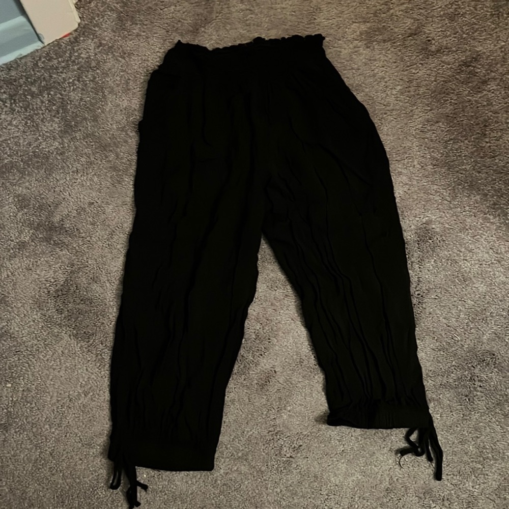 Black dressy flowy pants